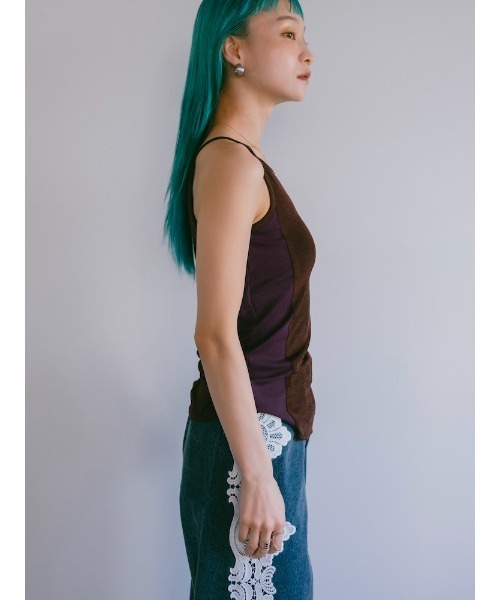 ELLA CANTARIA(エヤカンタリア)の「Bi-color Paneled Layered Top|バイカラーパネル切り替えレイヤードデザイントップス(Tシャツ/カットソー・レディース・イエロー/ブラウン系その他/グレー系その他・FREE)」の17枚目の写真