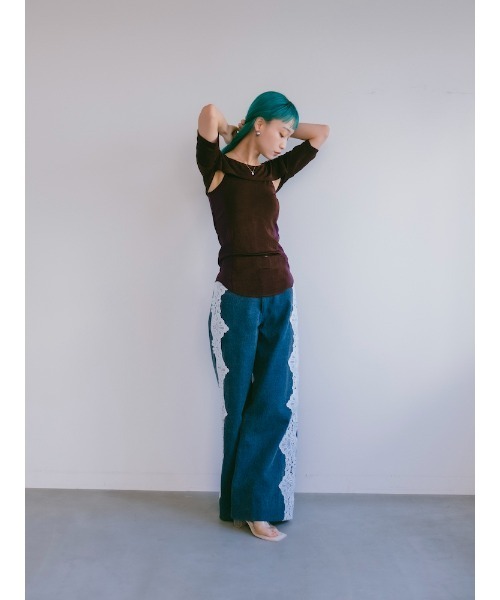 ELLA CANTARIA(エヤカンタリア)の「Bi-color Paneled Layered Top|バイカラーパネル切り替えレイヤードデザイントップス(Tシャツ/カットソー・レディース・イエロー/ブラウン系その他/グレー系その他・FREE)」の11枚目の写真