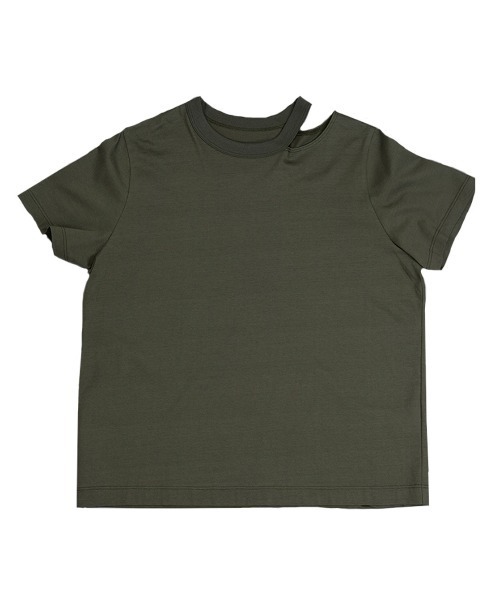 Nunc.（ヌンク）の「スリットネックTシャツ（Tシャツ/カットソー・レディース・カーキ/レッド/オフホワイト・FREE）」の13枚目の写真