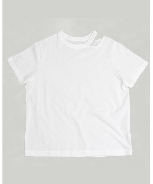 Nunc.（ヌンク）の「スリットネックTシャツ（Tシャツ/カットソー・レディース・カーキ/レッド/オフホワイト・FREE）」の11枚目の写真