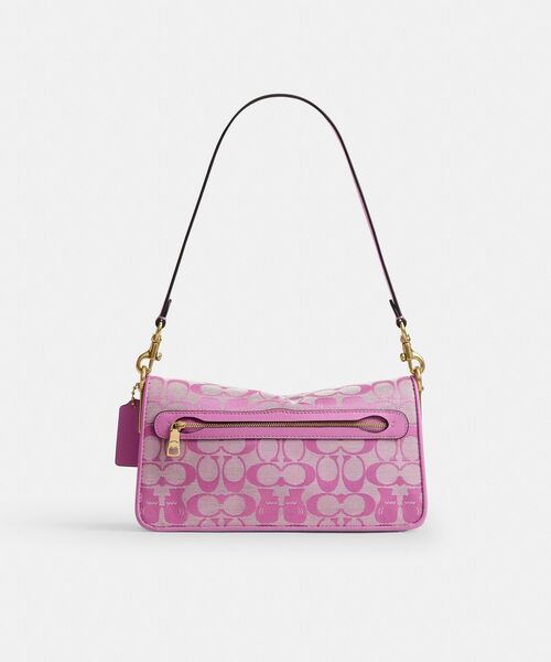 COACH(コーチ)の「【COACH | BRAIN DEAD】ソフト タビー ショルダー バッグ 26・シグネチャー ジャカード(ショルダーバッグ・レディース・ピンク系その他・ONE)」の6枚目の写真