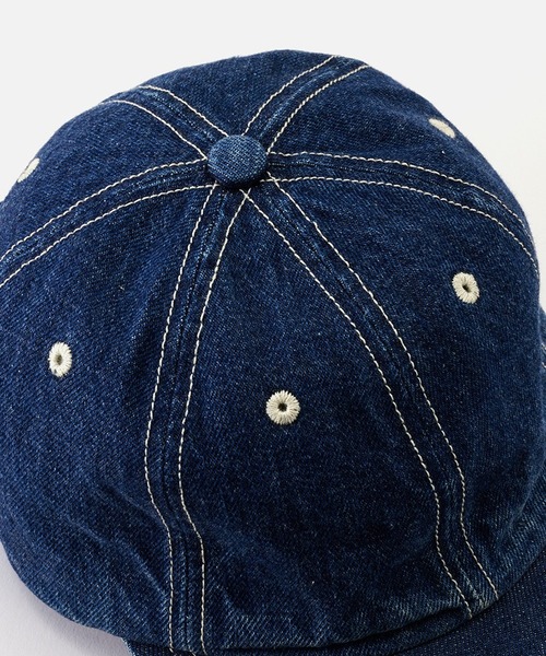 KIJIMA TAKAYUKI（キジマ　タカユキ）の「RECYCLED DENIM 6PANEL CAP（キャップ・レディース・サックスブルー/ブラック/インディゴブルー・FREE）」の7枚目の写真