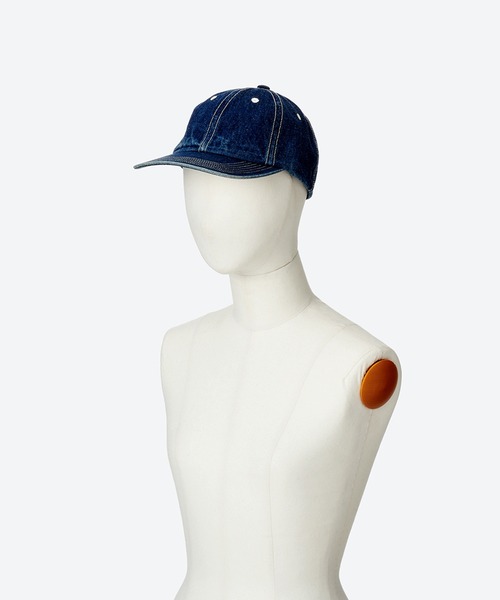 KIJIMA TAKAYUKI（キジマ　タカユキ）の「RECYCLED DENIM 6PANEL CAP（キャップ・レディース・サックスブルー/ブラック/インディゴブルー・FREE）」の4枚目の写真