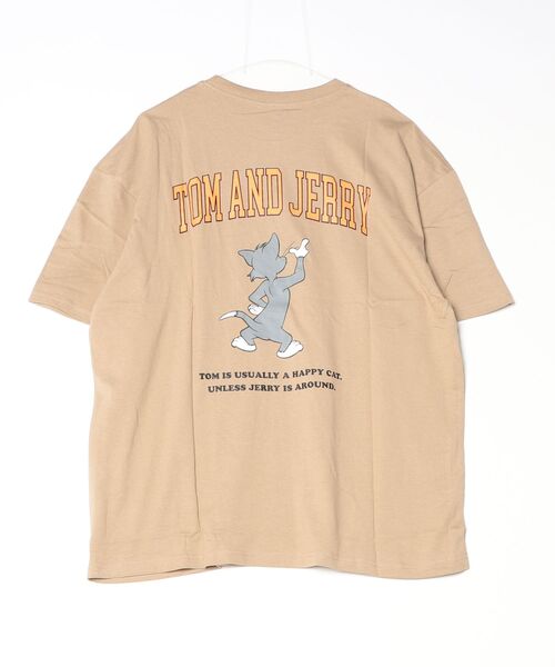 Tom&Jerry(トムアンドジェリー)の「TOMandJERRY トムとジェリー メンズ オーバーサイズ 半袖 プリントTシャツ(Tシャツ/カットソー・メンズ・グレー系2/グレー系1/ベージュ系1/ベージュ系2/ホワイト系2/グリーン系1/ネイビー系2/ホワイト系1・L/XL/M)」の12枚目の写真