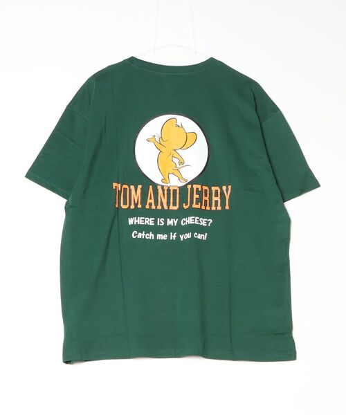 Tom&Jerry(トムアンドジェリー)の「TOMandJERRY トムとジェリー メンズ オーバーサイズ 半袖 プリントTシャツ(Tシャツ/カットソー・メンズ・グレー系2/グレー系1/ベージュ系1/ベージュ系2/ホワイト系2/グリーン系1/ネイビー系2/ホワイト系1・L/XL/M)」の15枚目の写真