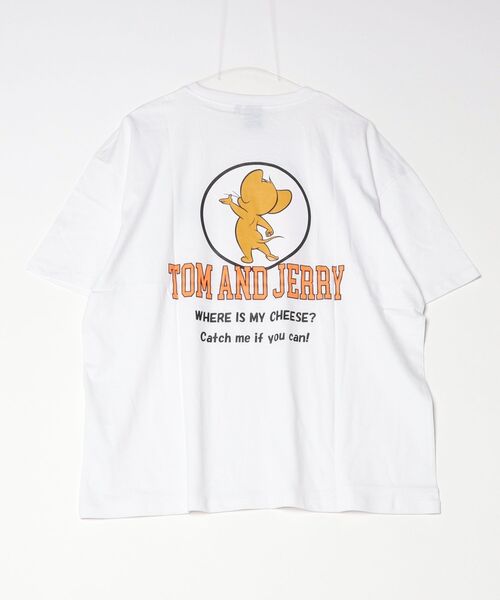 Tom&Jerry(トムアンドジェリー)の「TOMandJERRY トムとジェリー メンズ オーバーサイズ 半袖 プリントTシャツ(Tシャツ/カットソー・メンズ・グレー系2/グレー系1/ベージュ系1/ベージュ系2/ホワイト系2/グリーン系1/ネイビー系2/ホワイト系1・L/XL/M)」の9枚目の写真
