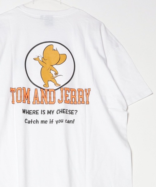 Tom&Jerry(トムアンドジェリー)の「TOMandJERRY トムとジェリー メンズ オーバーサイズ 半袖 プリントTシャツ(Tシャツ/カットソー・メンズ・グレー系2/グレー系1/ベージュ系1/ベージュ系2/ホワイト系2/グリーン系1/ネイビー系2/ホワイト系1・L/XL/M)」の2枚目の写真