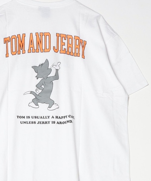 Tom&Jerry(トムアンドジェリー)の「TOMandJERRY トムとジェリー メンズ オーバーサイズ 半袖 プリントTシャツ(Tシャツ/カットソー・メンズ・グレー系2/グレー系1/ベージュ系1/ベージュ系2/ホワイト系2/グリーン系1/ネイビー系2/ホワイト系1・L/XL/M)」の3枚目の写真