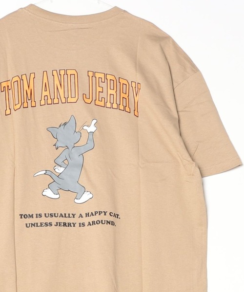 Tom&Jerry(トムアンドジェリー)の「TOMandJERRY トムとジェリー メンズ オーバーサイズ 半袖 プリントTシャツ(Tシャツ/カットソー・メンズ・グレー系2/グレー系1/ベージュ系1/ベージュ系2/ホワイト系2/グリーン系1/ネイビー系2/ホワイト系1・L/XL/M)」の6枚目の写真