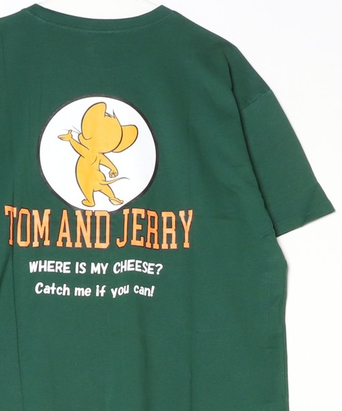Tom&Jerry(トムアンドジェリー)の「TOMandJERRY トムとジェリー メンズ オーバーサイズ 半袖 プリントTシャツ(Tシャツ/カットソー・メンズ・グレー系2/グレー系1/ベージュ系1/ベージュ系2/ホワイト系2/グリーン系1/ネイビー系2/ホワイト系1・L/XL/M)」の7枚目の写真
