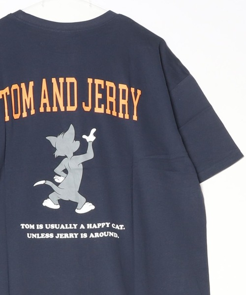 Tom&Jerry(トムアンドジェリー)の「TOMandJERRY トムとジェリー メンズ オーバーサイズ 半袖 プリントTシャツ(Tシャツ/カットソー・メンズ・グレー系2/グレー系1/ベージュ系1/ベージュ系2/ホワイト系2/グリーン系1/ネイビー系2/ホワイト系1・L/XL/M)」の8枚目の写真