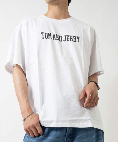Tom&Jerry(トムアンドジェリー)の「TOMandJERRY トムとジェリー メンズ オーバーサイズ 半袖 プリントTシャツ(Tシャツ/カットソー・メンズ・グレー系2/グレー系1/ベージュ系1/ベージュ系2/ホワイト系2/グリーン系1/ネイビー系2/ホワイト系1・L/XL/M)」の17枚目の写真