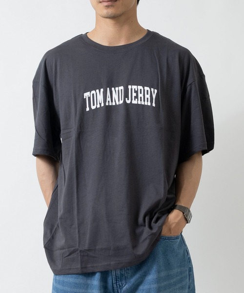 Tom&Jerry(トムアンドジェリー)の「TOMandJERRY トムとジェリー メンズ オーバーサイズ 半袖 プリントTシャツ(Tシャツ/カットソー・メンズ・グレー系2/グレー系1/ベージュ系1/ベージュ系2/ホワイト系2/グリーン系1/ネイビー系2/ホワイト系1・L/XL/M)」の20枚目の写真
