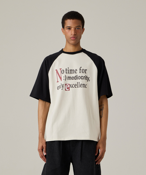URBANAGE(アーバンエイジ)の「No time ナグラン配色オーバー半袖ブラック(Tシャツ/カットソー・レディース・L/M・LARGE/MEDIUM)」の13枚目の写真