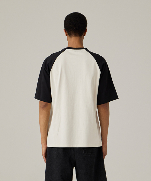 URBANAGE(アーバンエイジ)の「No time ナグラン配色オーバー半袖ブラック(Tシャツ/カットソー・レディース・L/M・LARGE/MEDIUM)」の12枚目の写真
