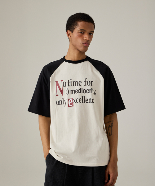 URBANAGE(アーバンエイジ)の「No time ナグラン配色オーバー半袖ブラック(Tシャツ/カットソー・レディース・L/M・LARGE/MEDIUM)」の11枚目の写真