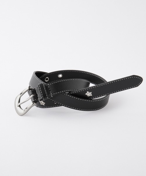 VELNUS(ベルナス)の「【VELNUS】Star Eyelet Metal Buckle Belt/スターアイレット メタルバックルベルト(ベルト・メンズ・ブラック・FREE)」の7枚目の写真