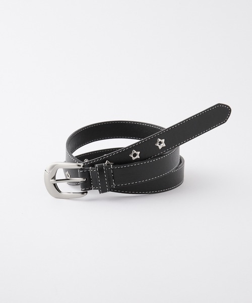 VELNUS(ベルナス)の「【VELNUS】Star Eyelet Metal Buckle Belt/スターアイレット メタルバックルベルト(ベルト・メンズ・ブラック・FREE)」の9枚目の写真