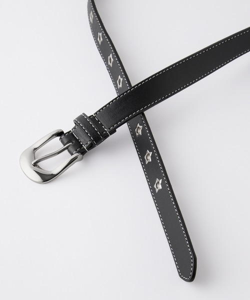 VELNUS(ベルナス)の「【VELNUS】Star Eyelet Metal Buckle Belt/スターアイレット メタルバックルベルト(ベルト・メンズ・ブラック・FREE)」の10枚目の写真