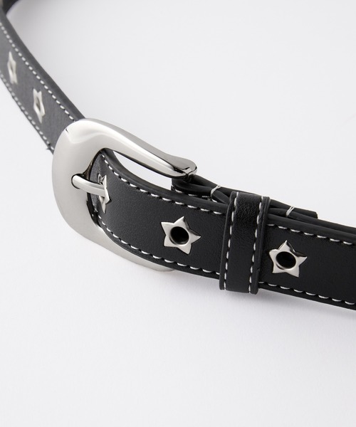 VELNUS(ベルナス)の「【VELNUS】Star Eyelet Metal Buckle Belt/スターアイレット メタルバックルベルト(ベルト・メンズ・ブラック・FREE)」の11枚目の写真