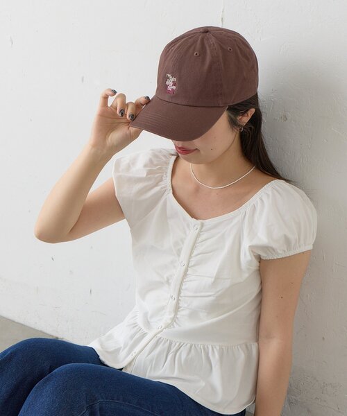 Kastane(カスタネ)の「【一部店舗限定】B ロゴパッチキャップ(キャップ・レディース・ブラウン/ネイビー・FREE)」の19枚目の写真