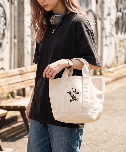 THRASHER(スラッシャー)の「【THRASHER/スラッシャー】キャンバス ミニトートバッグ ランチバッグ(トートバッグ・メンズ・アイボリー系1/アイボリー系2・FREE)」の9枚目の写真