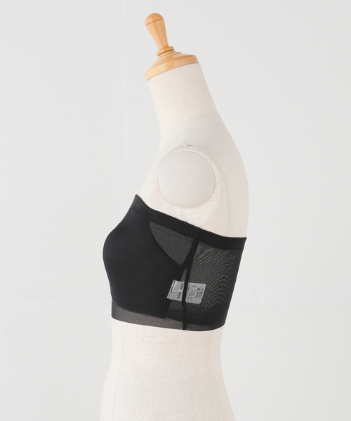 NICENICE MOMENT（ナイスナイスモーメント）の「NICENICE MOMENT/ナイスナイスモーメント MESH TUBE TOP チューブトップ（その他アンダーウェア/インナー・レディース・ブラック/ベージュ・SMALL/X-SMALL）」の3枚目の写真