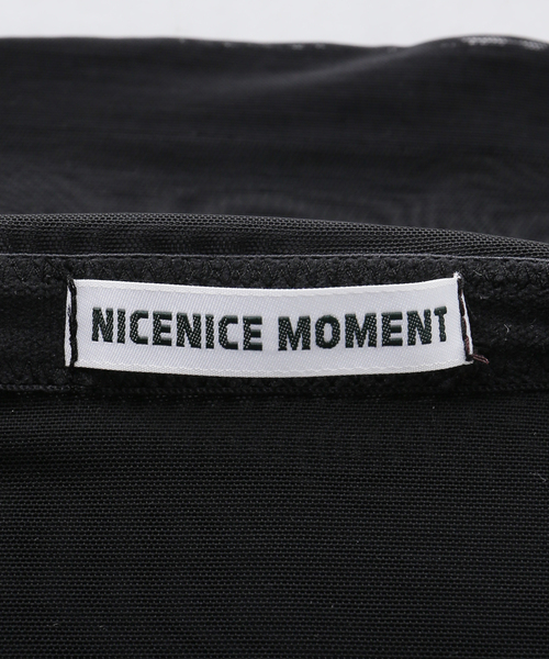 NICENICE MOMENT（ナイスナイスモーメント）の「NICENICE MOMENT/ナイスナイスモーメント MESH TUBE TOP チューブトップ（その他アンダーウェア/インナー・レディース・ブラック/ベージュ・SMALL/X-SMALL）」の7枚目の写真
