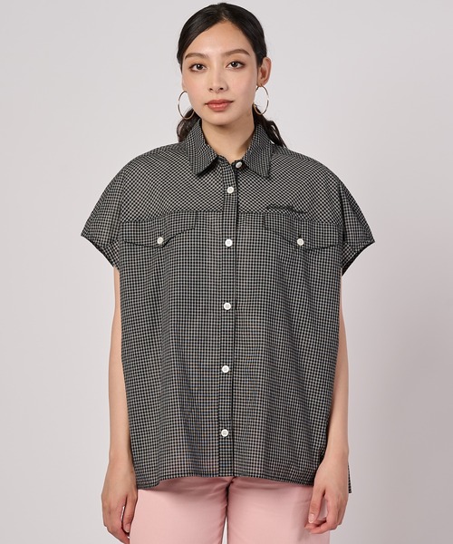 Eddie Bauer(エディーバウアー)の「コットンチェック フレンチシャツ(シャツ/ブラウス・レディース・ホワイト/ライトブラウン/ブラック・XL/S/L/M)」の10枚目の写真