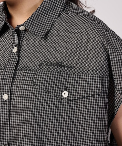 Eddie Bauer(エディーバウアー)の「コットンチェック フレンチシャツ(シャツ/ブラウス・レディース・ホワイト/ライトブラウン/ブラック・XL/S/L/M)」の14枚目の写真