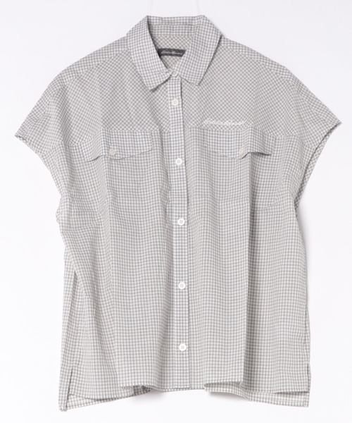Eddie Bauer(エディーバウアー)の「コットンチェック フレンチシャツ(シャツ/ブラウス・レディース・ホワイト/ライトブラウン/ブラック・XL/S/L/M)」の22枚目の写真