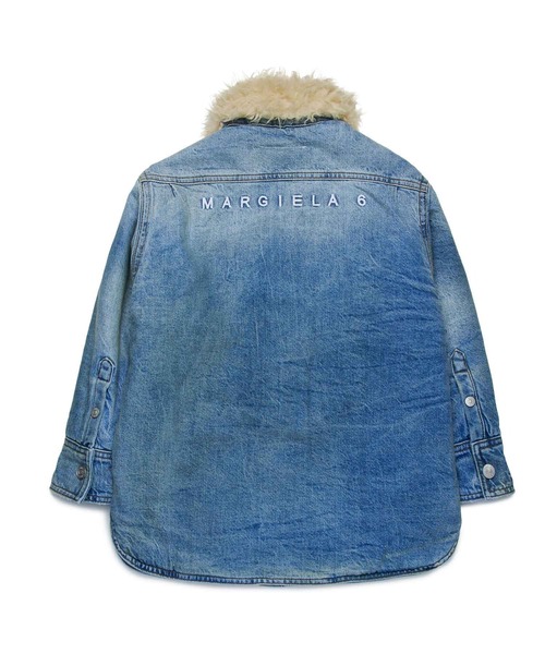 MM6 Maison Margiela(エムエムシックス メゾン マルジェラ)の「MM6 Maison Margiela(エムエムシックス メゾン マルジェラ)Kids & Junior バックブランドロゴデニムジャケット(デニムジャケット・キッズ・インディゴブルー・14Y/16Y)」の2枚目の写真