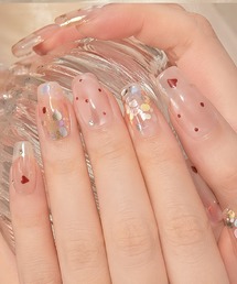 KONVINI（コンビニ）の「【not a nail】水光マグネットデザインネイルチップ　ショートスクエアオフ　ショートラウンド（ネイルシール/ネイルチップ）」