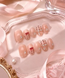 KONVINI（コンビニ）の「【not a nail】水光マグネットデザインネイルチップ　ショートスクエアオフ　ショートラウンド（ネイルシール/ネイルチップ）」
