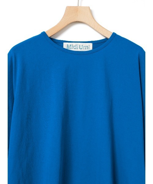 MidiUmi(ミディウミ)の「MidiUmi ハーフスリーブドローストリングプルオーバー(Tシャツ/カットソー・レディース・ブラック/ブルー/キナリ・FREE)」の5枚目の写真