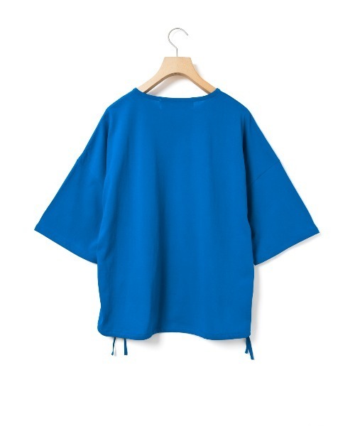 MidiUmi(ミディウミ)の「MidiUmi ハーフスリーブドローストリングプルオーバー(Tシャツ/カットソー・レディース・ブラック/ブルー/キナリ・FREE)」の8枚目の写真