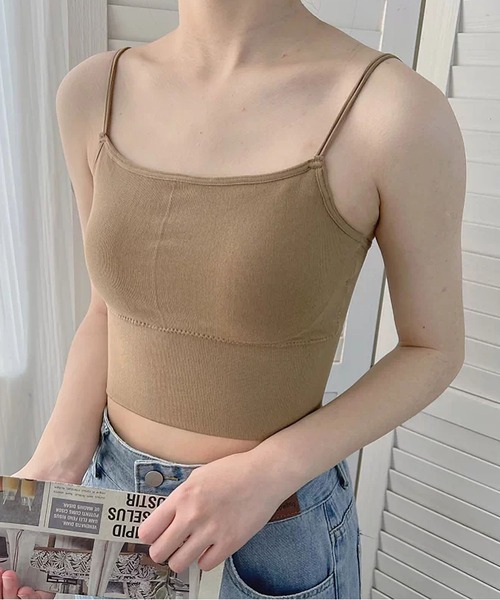 MAISON DE THERESE(メゾン ド テレーズ)の「パット付キャミソール ブラトップ(キャミソール・レディース・GRAY/Black/Beige/BROWN/White・FREE)」の6枚目の写真