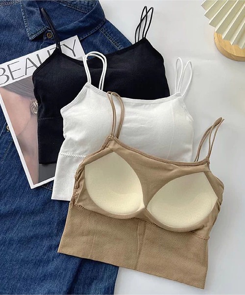 MAISON DE THERESE(メゾン ド テレーズ)の「パット付キャミソール ブラトップ(キャミソール・レディース・GRAY/Black/Beige/BROWN/White・FREE)」の16枚目の写真