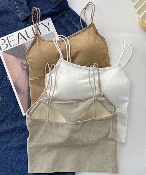 MAISON DE THERESE(メゾン ド テレーズ)の「パット付キャミソール ブラトップ(キャミソール・レディース・GRAY/Black/Beige/BROWN/White・FREE)」の14枚目の写真