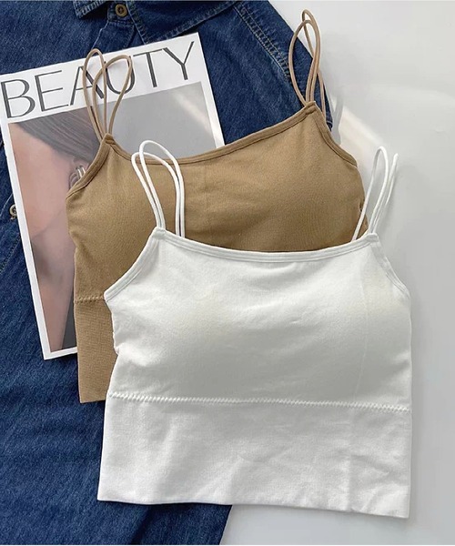 MAISON DE THERESE(メゾン ド テレーズ)の「パット付キャミソール ブラトップ(キャミソール・レディース・GRAY/Black/Beige/BROWN/White・FREE)」の13枚目の写真