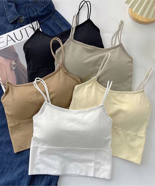 MAISON DE THERESE(メゾン ド テレーズ)の「パット付キャミソール ブラトップ(キャミソール・レディース・GRAY/Black/Beige/BROWN/White・FREE)」の18枚目の写真