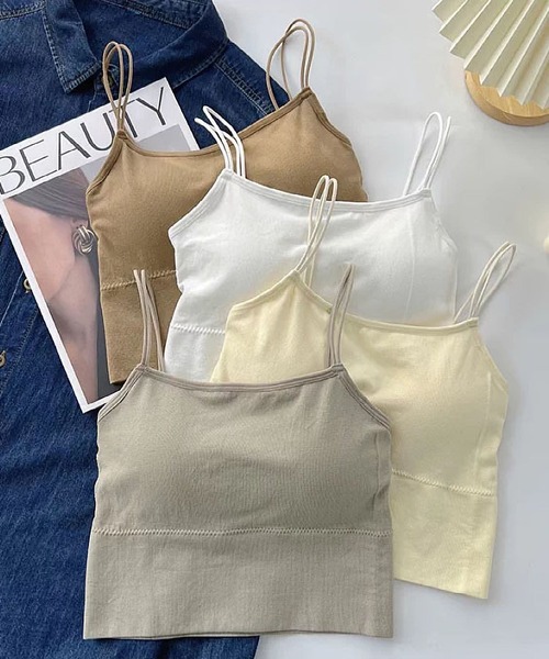 MAISON DE THERESE(メゾン ド テレーズ)の「パット付キャミソール ブラトップ(キャミソール・レディース・GRAY/Black/Beige/BROWN/White・FREE)」の19枚目の写真
