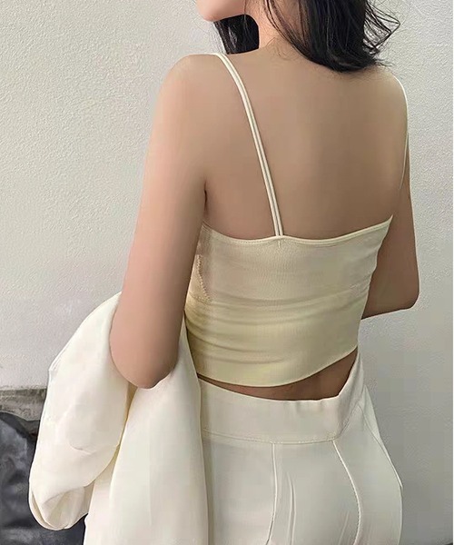 MAISON DE THERESE(メゾン ド テレーズ)の「パット付キャミソール ブラトップ(キャミソール・レディース・GRAY/Black/Beige/BROWN/White・FREE)」の12枚目の写真