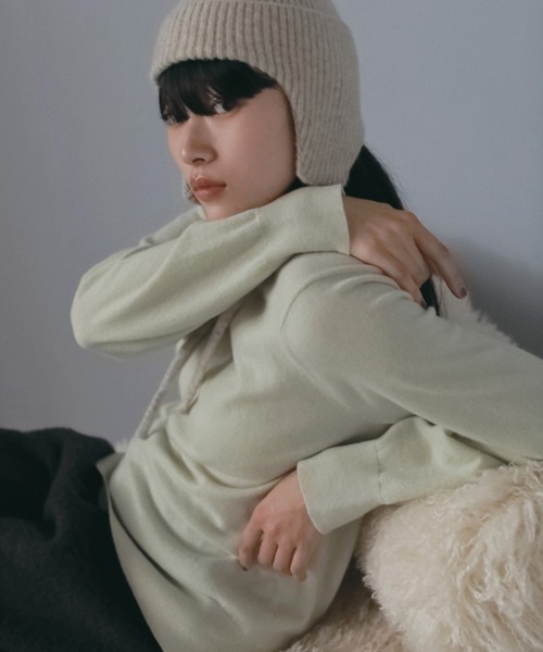 anuke(アンヌーク)の「Wool100% Crewneck Knit(ニット/セーター・レディース・ライトグリーン/チャコールグレー/ブラック・FREE)」の3枚目の写真