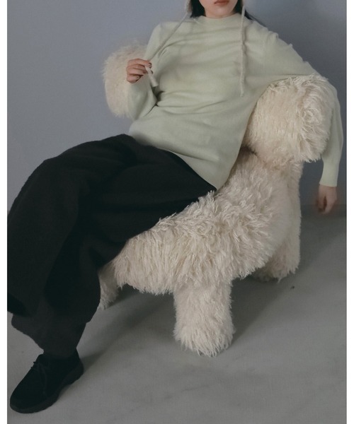 anuke(アンヌーク)の「Wool100% Crewneck Knit(ニット/セーター・レディース・ライトグリーン/チャコールグレー/ブラック・FREE)」の18枚目の写真
