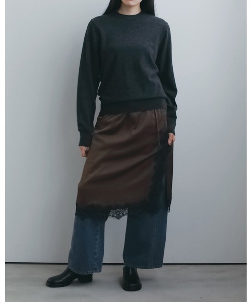 anuke(アンヌーク)の「Wool100% Crewneck Knit(ニット/セーター・レディース・ライトグリーン/チャコールグレー/ブラック・FREE)」の11枚目の写真
