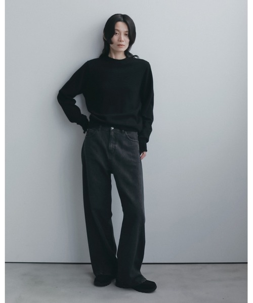 anuke(アンヌーク)の「Wool100% Crewneck Knit(ニット/セーター・レディース・ライトグリーン/チャコールグレー/ブラック・FREE)」の13枚目の写真