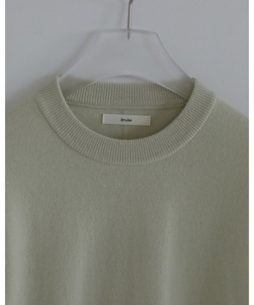 anuke(アンヌーク)の「Wool100% Crewneck Knit(ニット/セーター・レディース・ライトグリーン/チャコールグレー/ブラック・FREE)」の6枚目の写真