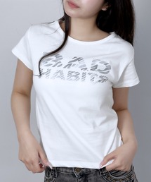 BAD HABITS ロゴコンパクトTシャツ