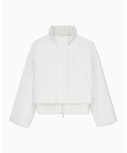 EMPORIO ARMANI(エンポリオアルマーニ)の「【エンポリオ アルマーニ】裏地付き ブラッシュドテクノコットン ブルゾン(ブルゾン・レディース・サンドグレー・42/40/38)」の2枚目の写真